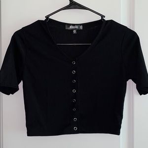 Black crop top